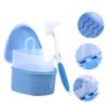 PLAFOPE Case for Soaking Dentures Storage Box Brush Holder Bath Box for Travel for Cleaning Cleaning Case view 2