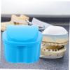 PLAFOPE Case for Soaking Dentures Storage Box Brush Holder Bath Box for Travel for Cleaning Cleaning Case view 3