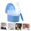 PLAFOPE Case for Soaking Dentures Storage Box Brush Holder Bath Box for Travel for Cleaning Cleaning Case view 4
