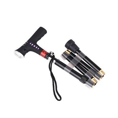 GGZONE Folding Walking Cane with LED Light and Alarm Button, Lightweight Collapsible Portable Adjustable Walking Stick - for Men, Women, Elder beautiful scenery