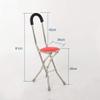 GGZONE Walking Stick, Lightweight Folding Stool with Anti-Slip Four Feet, Walking Stick Chair for Use by The Elderly beautiful scenery view 2
