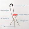 GGZONE Walking Stick, Lightweight Folding Stool with Anti-Slip Four Feet, Walking Stick Chair for Use by The Elderly beautiful scenery view 4