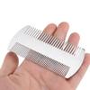 Koanhinn Dual Action Stainless Steel Credit Card Size Comb Wallet Comb Pocket Comb Anti-Static Hair Comb Beard Mustache Comb For Man view 3