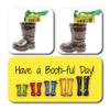 ButtonChocs Birthday Chocolate Welly Boot - Have A Bootiful Day. Belgian Milk Chocolate Birthday Gift. Garden Lover Gift. view 2