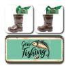 ButtonChocs Chocolate Welly Boot - Gone Fishing. Belgian Milk Chocolate Fishing Gift. Fishing Lover Gift. view 2