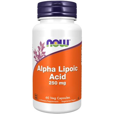 Now Foods, Alpha-Lipoic Acid, 250mg, High Dose, 60 Vegan Capsules, Lab-Tested, Gluten Free, Vegetarian, Soy Free, Non GMO