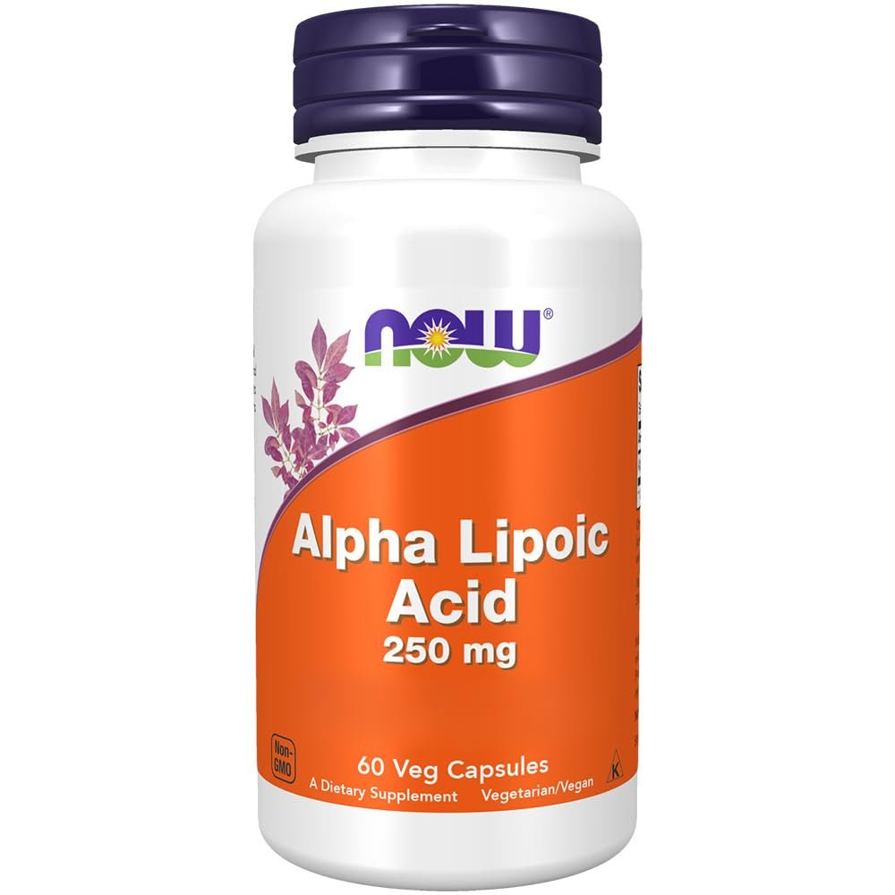 Now Foods, Alpha-Lipoic Acid, 250mg, High Dose, 60 Vegan Capsules, Lab-Tested, Gluten Free, Vegetarian, Soy Free, Non GMO