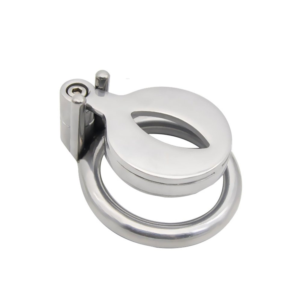 Male Stainless Steel Breathable Chastity Lock Chastity Device Male Restraint Chastity Device Adult BDSM Restraint Training Prop 40mm