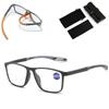 Men's Sports Ultra-Light Anti-Blue Light Presbyopic Glasses,Portable Progressive Far and Near Dual-Use Dual Focus Reading Glasses,Sports Cycling Reading Glasses (3 x, Black) view 1