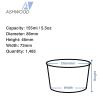 155ml (5.5 UK fl oz) 2-Scoop Ice Cream Tubs  Tutti Frutti Design | Colourful Disposable Paper Dessert Cups | Recyclable & Food Grade | Ideal for Ice Cream Vans, Events & Parties  Pack of 1485 view 3
