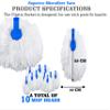 10 Pcs Microfibre Mop Head Floor Mop for Floor Cleaning Cleaning Mops for Hard Floors Hardwood Laminate Tiles Floors, Wet Mop Dust Mops with Washable Replacement White Mop Heads White Blue Colour Code view 2