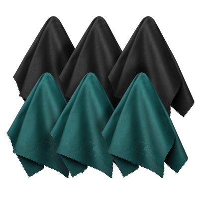 6 Pcs Microfiber Glasses Cleaning Cloths 20 x 20 cm