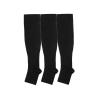 Compress Tolose Women L/XL Open Toe High Knee Support Men Socks Stockings Sports Safety Belts For Work For Men, black, One Size view 1
