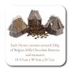 ButtonChocs Christmas Chocolate House - Merry Christmas. Belgian Milk Chocolate Gift for Christmas. view 4