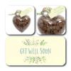 ButtonChocs Get Well Soon Chocolate Heart. Get Well Soon. Belgian Milk Chocolate Get Well Soon Gift. Thinking of You Gift. Flower/Leaf Ribbon. view 2