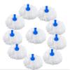 10 Pcs Microfibre Mop Heads for Cleaning Floors Microfibre Floor Mop Flat Dry Wet Mop for Hard Wood Laminate Vinyl Tile Wooden Floor Cleaning Dust Mop Blue Colour Code 10 Reusable Washable Mop Head view 1