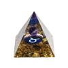 12 Zodiac Orgone Crystal Pyramid, Natural Amethyst Crystal Ball for Taurus Zodiac, 2" Orgone Healing Pyramid for Positive Energy Stress Reduce Healing Meditation Attract Wealth Lucky view 1