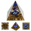 12 Zodiac Orgone Crystal Pyramid, Natural Amethyst Crystal Ball for Taurus Zodiac, 2" Orgone Healing Pyramid for Positive Energy Stress Reduce Healing Meditation Attract Wealth Lucky view 2