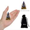 12 Zodiac Orgone Crystal Pyramid, Natural Amethyst Crystal Ball for Taurus Zodiac, 2" Orgone Healing Pyramid for Positive Energy Stress Reduce Healing Meditation Attract Wealth Lucky view 4
