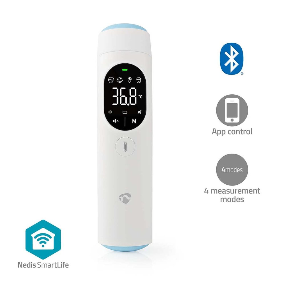 Nedis Infrarotthermometer | LED-Anzeige | Ohr/Stirn | Weiss