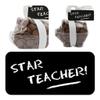 ButtonChocs Star Teacher Chocolate Piglet. Belgian Milk Chocolate Star Teacher Gift. Tutor Gift. view 2