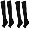 2Pairs Medical Compression Socks for Women Men, 15-20mmHg Knee High Flight Socks Compression Stockings, Zipper Compression Socks for Swollen Varicose Veins Running Nurses Pregnancy Travel (Black, XXL) view 1