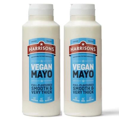 Harrison Mayonnaise  Pack of 2 Mayo Sauce Bottles 1 Liter Each  Vegetarian Friendly, Gluten Free with No Soya, Dairy and Artificial Color or Flavor  Made in UK