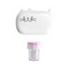 Cute Cat Contact Lens Case Box with Mirror, Portable Travel Contact Lens Box Kit with Tweezers Remover for Home Office view 1