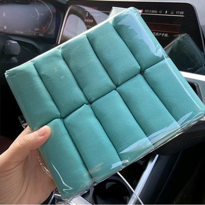 10Pcs Car Detailing Suede Sponge Applicator Use With Ceramic Coating, Blue