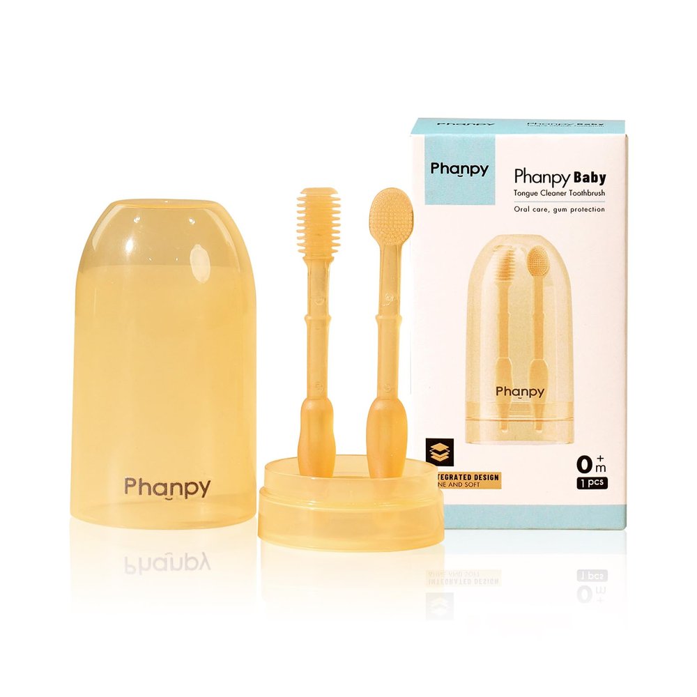 Phanpy Baby Toothbrush, Silicone Baby Tongue Cleaner, Infant Toothbrush Clean