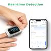 Pulse Oximeter with Offline Storage, Bluetooth Fingertip Blood Oxygen Saturation for SpO2, Pulse rate and PI, Portable Oxygen Monitor with Lanyard and Batteries for Adult & Child view 3