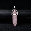 10pcs Natural Crystal Rose Quartz Crystal Point Pendant Quartz Mineral Jewelry Couple Decoration DIY Gift Jewelry,Purple Jade,10pcs view 3