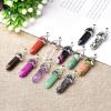 1PC Natural Crystal Mineral Ornament Amethyst Rose Quartz Crystal Point Stone Pendant Necklace,Tigers Eye view 3