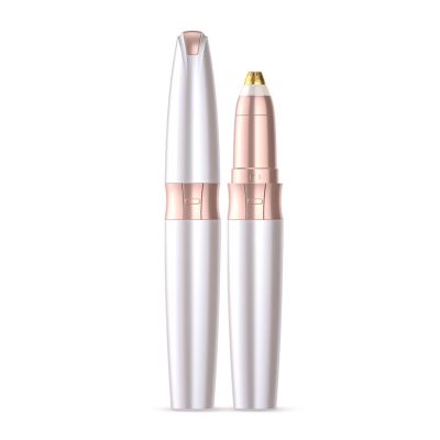 Electric Eyebrow Trimmer, Eyebrow Hair Remover, Painless Precision Portable Eyebrow Razor, Rechargeable Stainless Steel Automatic Eyebrow Groomer for Women Lady Girl (Gold)