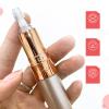 Electric Eyebrow Trimmer, Eyebrow Hair Remover, Painless Precision Portable Eyebrow Razor, Rechargeable Stainless Steel Automatic Eyebrow Groomer for Women Lady Girl (Gold) view 2