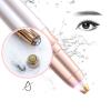 Electric Eyebrow Trimmer, Eyebrow Hair Remover, Painless Precision Portable Eyebrow Razor, Rechargeable Stainless Steel Automatic Eyebrow Groomer for Women Lady Girl (Gold) view 4