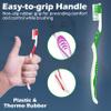 4PCs Total Clean Toothbrushes Set, Manual Toothbrush with Medium Bristles, Travel Toothbrush Essential, Toothbrushes for Adults, Daily Oral Dental Care - 19CM view 3