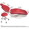 BLUEZY 4Pcs/Set PU Leather Dental Chair Seat Cover, Protective Full Dental Chair Cover, Headrest Backrest Protector Dentist Equipment Washable G view 3