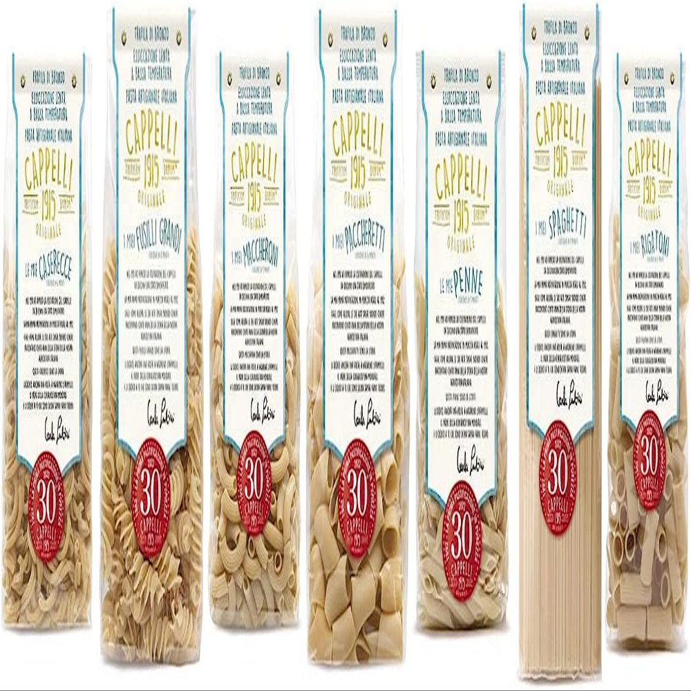 Senatore Cappelli Original Pasta from 1915 Ancient Grains, 100% Italian Handmade Bronze, Low Temperature (7 x 500 g) beneficial for gastrointestinal diseases