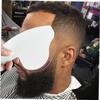 Beatifufu 3pcs Hairline Drawing Cards for Beard Styling White Hairline Applicator for Barbershop Use for Men Seeking Beard Definition view 4