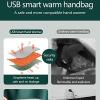 12 Inch Rechargeable Hot Water Bottle Portable Electric USB Hot Water Bag with Plush Cover Winter Hand & Feet Warmer Hot Water Pouch Gifts for Menstrual Cramps Or Muscle Aches Back Pains,A,Constru view 4