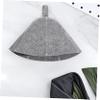 HAKIDZEL 2Pcs Felt Sauna Hat for Men Gray Suit Bath Set Hair Shower Cap Wool Felt Portable Flexible Thickened Breathable Sauna Room Accessories Supple Bathing Hat view 3
