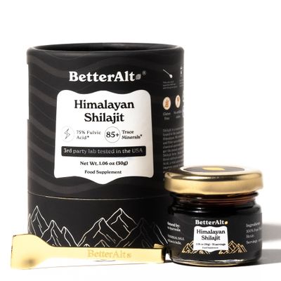 Better Alt Pure Himalayan Shilajit Resin High Potency Gold Grade for Men & Women| 75 Servings for Energy Boost & Immune Support, 75%+ Fulvic Acid, with Lab Test Report,400mg