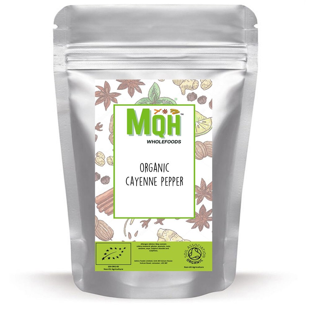 Organic Cayenne Pepper Premium Quality! Soil Association Certified (500g)