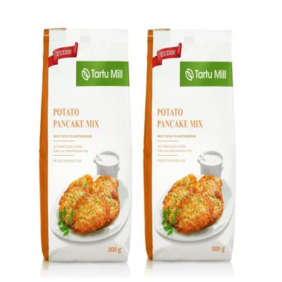 2x 200g POTATO PANCAKES MIX HASH BROWN LATKES INSTANT JUST ADD WATER FROM TARTU MILL 400g