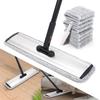 Professional Microfiber Mop, 46 cm, Large Flat for Floor Cleaning, 4 Reusable Washable Mop Pads, Hardwood Cleaning System, Wet and Dust, with 155 cm Long Stainless Steel Handle view 1