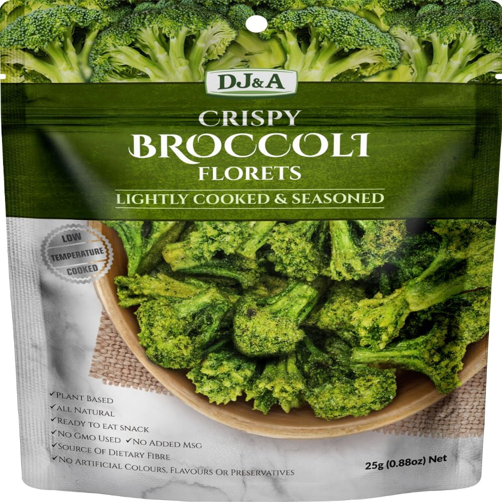 DJ&A Crispy Broccoli Florets 25g - 12 Pack