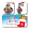 ButtonChocs Christmas Chocolate Santa - It' a Long Story. Belgian Milk Chocolate Gift for Christmas. view 2