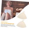 Gogogmee 3pcs Thickened Sauna Hat for Household Bathing Felt Material Sauna Caps Heat Insulation Hats for Infrared view 2