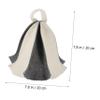 BESPORTBLE 3pcs Felt Sauna Hat for Hot Dry Steam Simple Hair Protection Cover Bathing Hat view 3